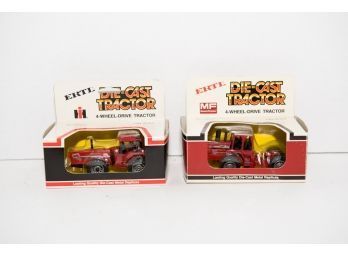 ERTL Die Cast Tractor MF 4880 And IH 6388 1/64 Scale