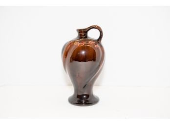 Unmarked Pottery Brown Wine Jug In The Style Of Weller And Roseville
