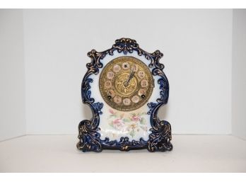 10.5' Antique Royal Bonn Porcelain Floral Mantle Clock Case