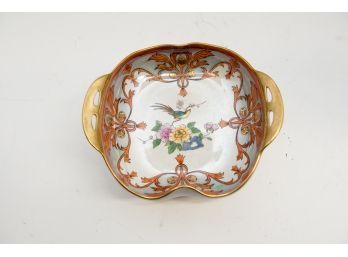 Noritake Hand Painted Orange Trim Lusterware Bowl