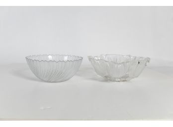 12' Frosted Tulip And 10' Seabreeze Bowls