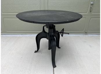 Sculptor Or Potters Iron Adjustable Crank Table