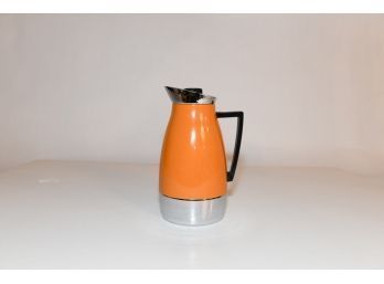 MCM Mustard Enamel And Chrome Insulated Carafe