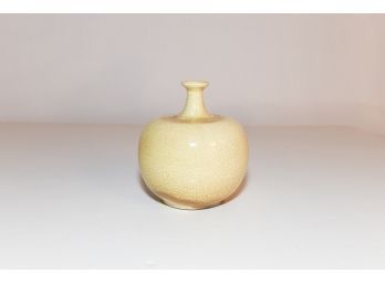 6' Brown/yellow Glazed Stoneware Pot