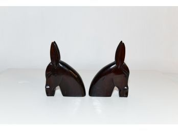 10' Wooden Donkey Bookends