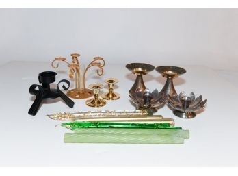 Assorted Candle Holders And Candlesticks