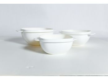 Vintage White Tupperware Bowls