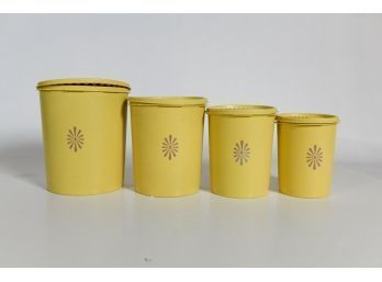 Vintage Harvest Yellow 4 Piece Canister Set