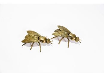 7' Vintage Brass Fly Ashtrays