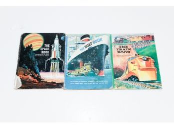 1960s The Space Book, The Train Book And The Boat Book
