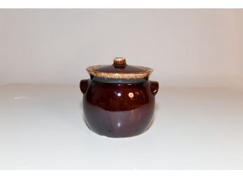 6' Hull Pottery Brown Glaze Bean Pot USA
