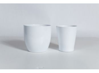 6' White Ceramic Pots Made In Germany