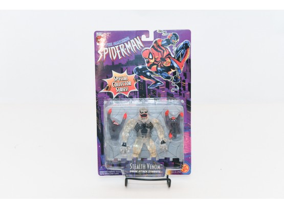 1996 Spiderman Action Figure Stealth Venom Clear