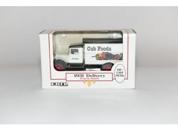1990 ERTL Cub Foods 1931 Delivery Truck Bank 1/34 Scale