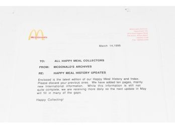 1995 McDonalds Archive Happy Meal History Updates