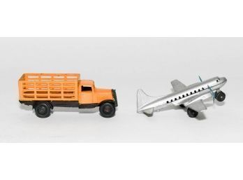 Tootsie Toys Gardener's Van And Plane Die Cast