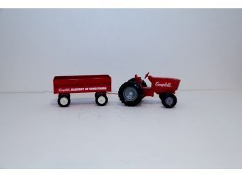 Vintage Campbells Soup Die Cast Tractor And Trailer 1/16th Scale