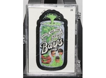 1991 Topps Wacky Packages Barf's Root Beer Sticker