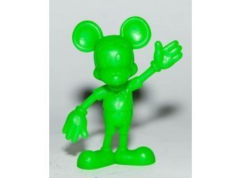 1971 Marx Disney Green Mickey Mouse Solid Plastic Figurine 6'
