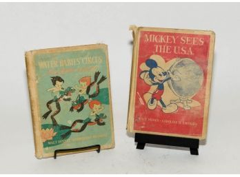 1940s Walt Disney Water Babies Circus And Mickey See The U.S.A. Kid's Books