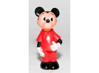 1950s Walt Disney Mickey Mouse Vinyl Figurine 4.25'