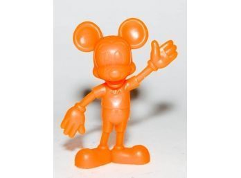 1971 Marx Disney Orange Mickey Mouse Solid Plastic Figurine 6'