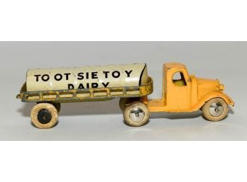 1930s Tootsie Toy Dairy Diecast Tanker Truck 6'