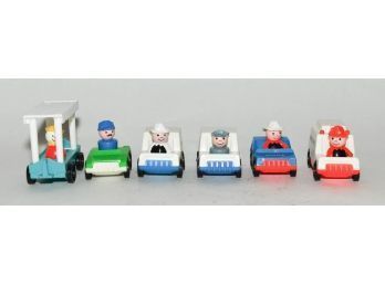 Vintage Fisher-price Assorted Little People And Cars