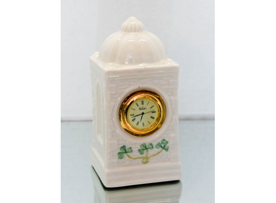 Belleek Porcelain Mantle Clock
