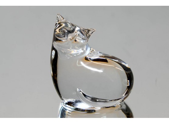 Baccarat France Crystal Cat