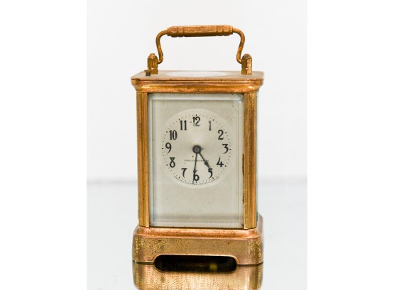 Antique Brass Waterbury Carriage Clock