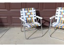 Pair Of Mid Century Woven Aluminum Chairs