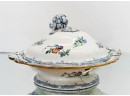 19th Century Minton Lidded Casserole Dish With Old Repairs
