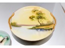 Pair Of Hand Painted Noritake Plates Featuring Swans