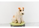 Takahashi Crackle Finish Lakeland Terrier Trinket Box