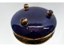 Cobalt Blue And Gilt Painted Pedestal Bowl