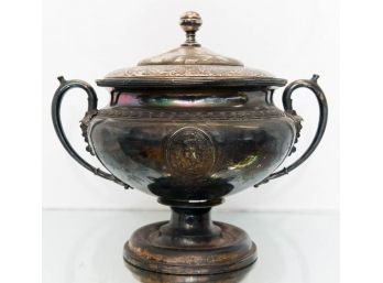 19th Century Reed Barton Quadruple Plate Soup Tureen Serving Bowl