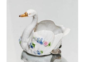 Von Schierholz Porcelain Swan Planter
