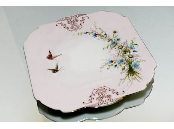 Victorian Butterfly Plate Hand Painted