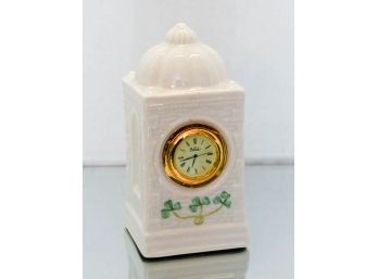 Belleek Porcelain Mantle Clock