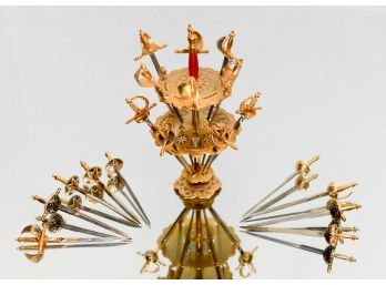 Spanish Swords Brass Display And Miniature Swords