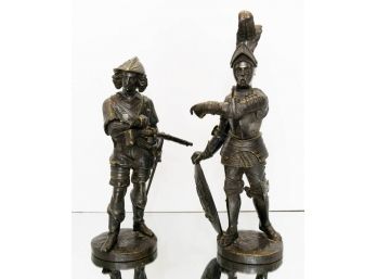 Figural Bronze Soldiers In The Style Of Emile Victor Blavier