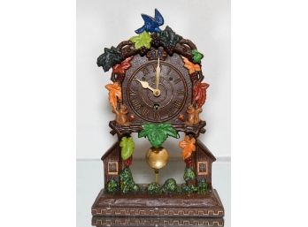 8 Day Metal Black Forest Style Clock