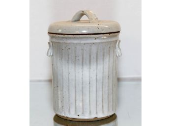 Sussex Potters Boulder Colorado Trash Can Lidded Jar
