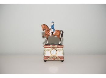 Fitz And Loyd Equestrian Clock