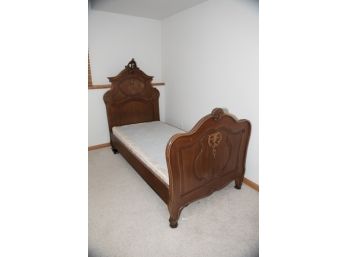 Antique French Style Twin Headboard And Footboard