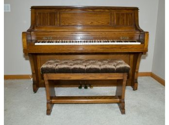 Kohler And Campbell Upright Piano And Bench
