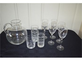 5 Crystal Lenox Wine Glasses