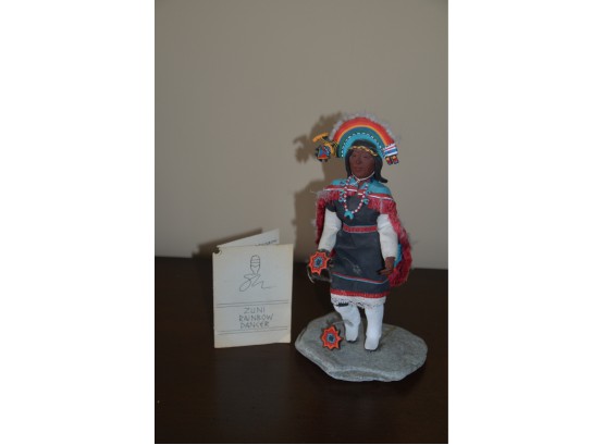 (#42) Native American Decorative Doll Zuni Rainbow Dancer Western Pueblo Region