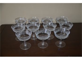 (#58) Waterford Champagne Glasses (11 Of Them)